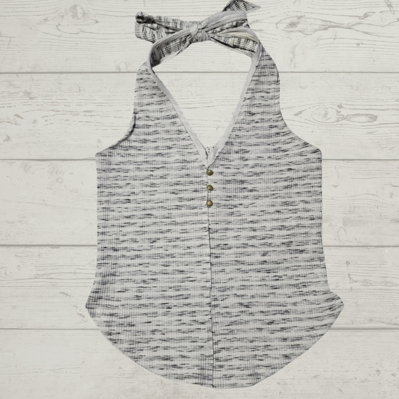 Anthropologie Pilcro Henley Halter Top - Picture 2 of 9